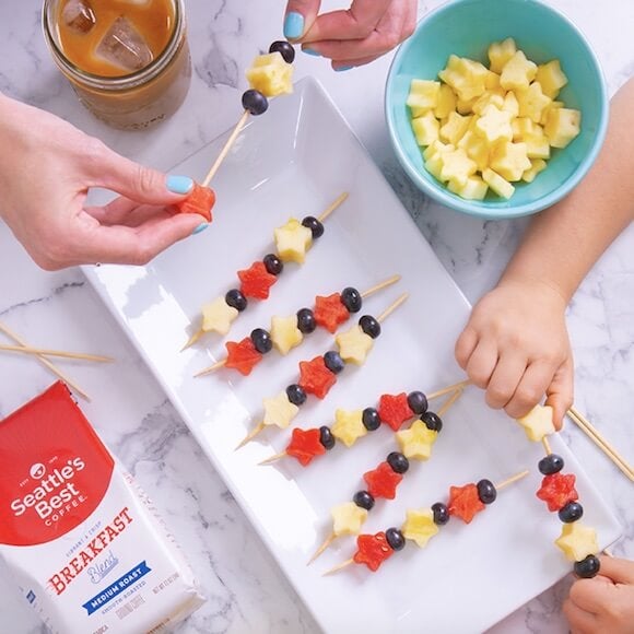 Red, White, and Fruit Kabobs