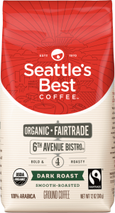Seattle's Best Coffee EST. 1970 6th Avenue Bistro Fair Trade Organic Dark Roast Smooth-Roasted